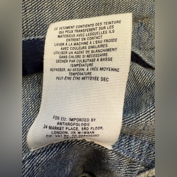 Anthropologie Pilcro and the Letterpress Distressed Denim Jacket Size Small - Picture 7 of 9